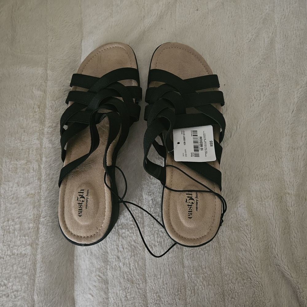 Easy Street Women's Black Sandals